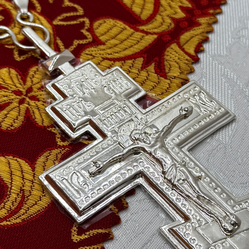 2.10.0664л/10л Крест наперсный с серебрением фото 3 2.10.0664л/10л Крест наперсный с серебрением фото 3