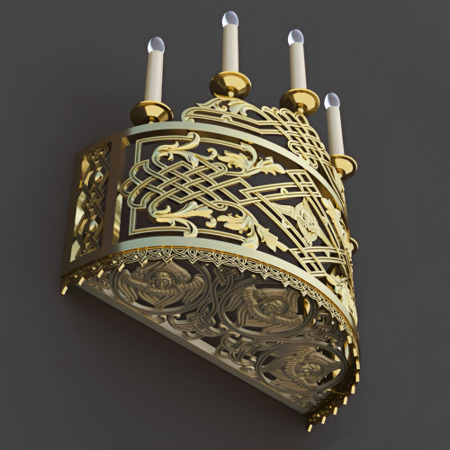 5.7.2977лм Бра церковное на 5 свечей фото 3 5.7.2977лм Бра церковное на 5 свечей фото 3