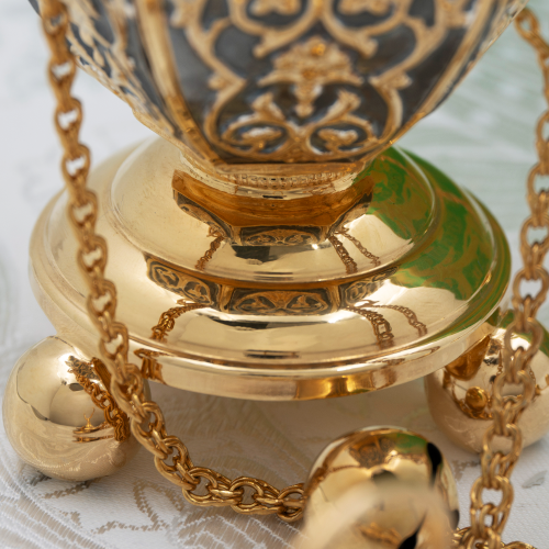 2.7.1576лфр Кадило в позолоте с патинированием фото 3