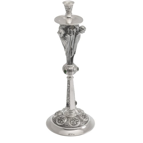 2.7.1717лнр Подсвечник напрестольный в серебрении с патинированием фото 4 2.7.1717лнр Подсвечник напрестольный в серебрении с патинированием фото 4