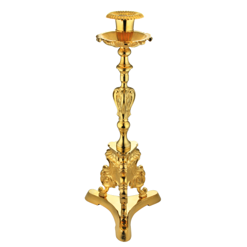 2.7.0471лп Подсвечник напрестольный латунный в позолоте 2.7.0471лп Подсвечник напрестольный латунный в позолоте