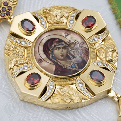 2.7.2715лп-0/154лп Панагия латунная в позолоте фото 4