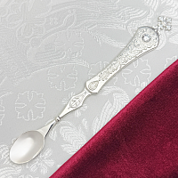 2.7.0783л Лжица латунная в серебрении со вставками