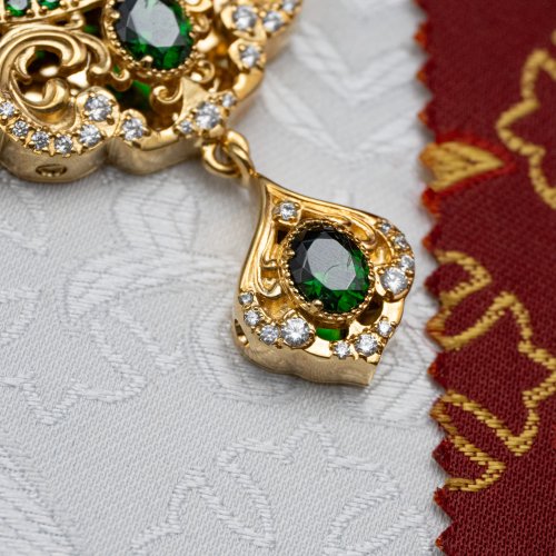 2.7.1520лп-2/113лп Панагия латунная в позолоте фото 5 2.7.1520лп-2/113лп Панагия латунная в позолоте фото 5