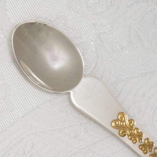 2.7.0048лф Лжица латунная в серебрении и позолоте фото 2 2.7.0048лф Лжица латунная в серебрении и позолоте фото 2