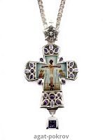 2.10.0492лр-2/1лр Наперсный крест в серебрении