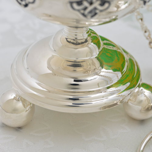 2.7.1097лр Кадило латунное с патинированием в серебрении фото 5 2.7.1097лр Кадило латунное с патинированием в серебрении фото 5