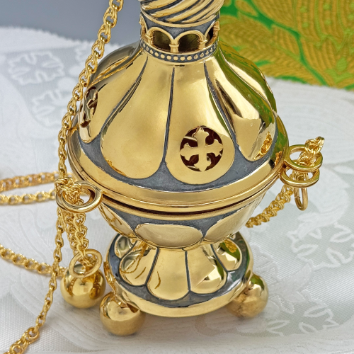 2.7.2588лпр Кадило латунное в позолоте фото 5 2.7.2588лпр Кадило латунное в позолоте фото 5