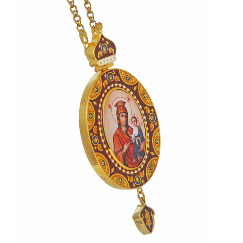 2.7.2376лпэ-2/1лп Панагия в позолоте с эмалью фото 5