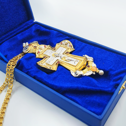 2.10.0317лф/1лп Крест наперсный с фрагментальной позолотой фото 2 2.10.0317лф/1лп Крест наперсный с фрагментальной позолотой фото 2