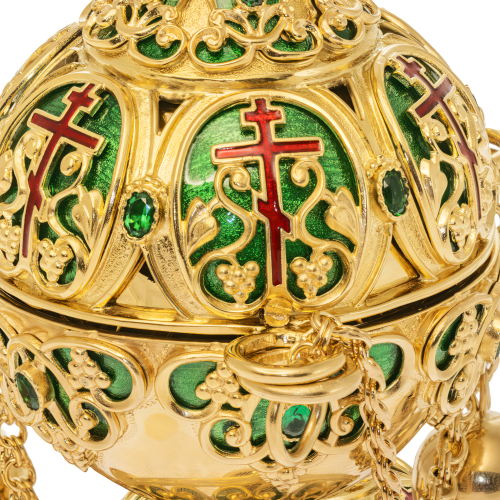 2.7.1151лпэ Кадило в позолоте с эмалью фото 5 2.7.1151лпэ Кадило в позолоте с эмалью фото 5