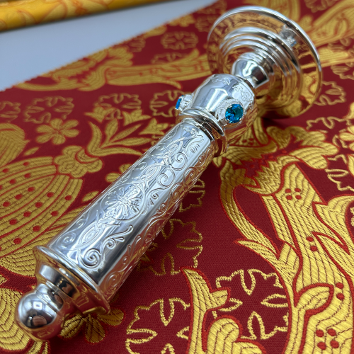 2.7.0763л Подсвечник латунный в серебрении фото 3 2.7.0763л Подсвечник латунный в серебрении фото 3