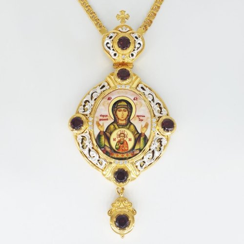 2.7.1133лп-2/1лп Панагия латунная в позолоте с цепью 2.7.1133лп-2/1лп Панагия латунная в позолоте с цепью