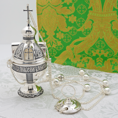 2.7.2875лр Кадило латунное с патинированием в серебрении 2.7.2875лр Кадило латунное с патинированием в серебрении