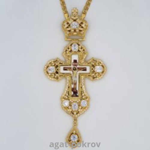 2.10.0180лп-2/1лп Крест латунный в позолоте с цепью 2.10.0180лп-2/1лп Крест латунный в позолоте с цепью