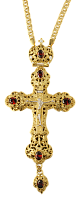 2.10.0246лп/1лп Крест наперсный в позолоте с цепью