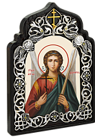 2.78.0839л Икона настольная латунная - Ангел Хранитель.