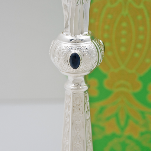 2.7.1717л Подсвечник напрестольный в серебрении фото 4 2.7.1717л Подсвечник напрестольный в серебрении фото 4