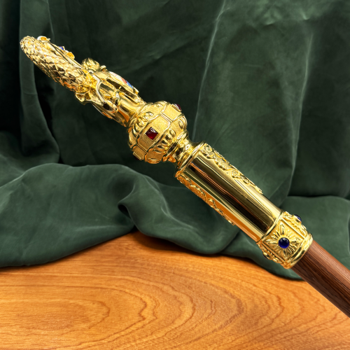 2.7.1480лп Жезл латунный со вставками в позолоте фото 5 2.7.1480лп Жезл латунный со вставками в позолоте фото 5