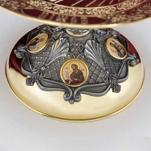 2.7.1599клпрэ-18-К/3 Евхаристический набор на 3 предмета с комбинированной чашей на 1,0 л в позолоте с патинированием и деколью фото 17 2.7.1599клпрэ-18-К/3 Евхаристический набор на 3 предмета с комбинированной чашей на 1,0 л в позолоте с патинированием и деколью фото 17