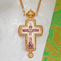 2.10.0692лп-2/1лп-М Крест наперсный латунный в позолоте