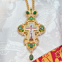 2.10.0100лп-2/113лп Крест наперсный в позолоте с цепью