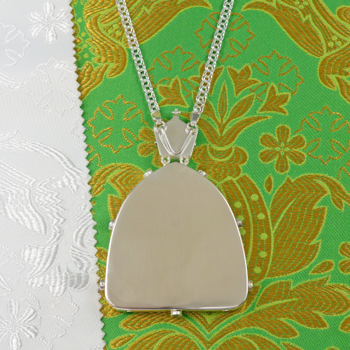 2.7.1895лр-2/1л Панагия архиерейская латунная в серебрении фото 3