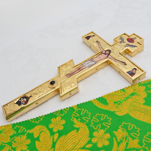 2.7.2122лп-2 Крест напрестольный латунный в позолоте фото 9 2.7.2122лп-2 Крест напрестольный латунный в позолоте фото 9