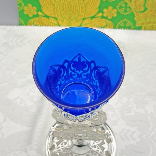 2.7.2645л Лампада напрестольная латунная в серебрении фото 4 2.7.2645л Лампада напрестольная латунная в серебрении фото 4