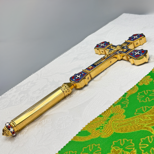 2.7.2660лпэ Крест напрестольный в позолоте фото 7