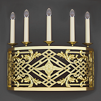 5.7.2972лм Бра церковное на 5 свечей