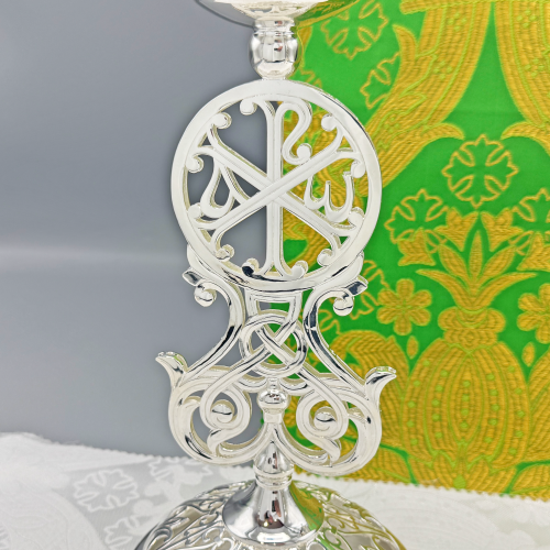 2.7.2645л Лампада напрестольная латунная в серебрении фото 5 2.7.2645л Лампада напрестольная латунная в серебрении фото 5