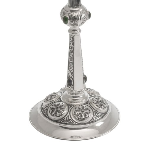 2.7.1717лнр Подсвечник напрестольный в серебрении с патинированием фото 3 2.7.1717лнр Подсвечник напрестольный в серебрении с патинированием фото 3