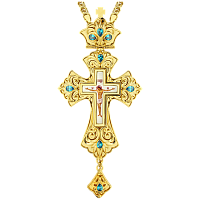 2.10.0138лп-2/1лп Крест наперсный в позолоте с цепью