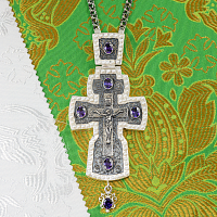 2.10.0122лр/1лр Наперсный крест латунный в серебрении