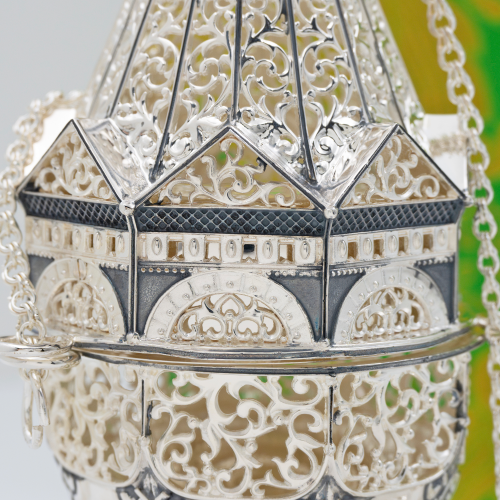 2.7.1097лр Кадило латунное с патинированием в серебрении фото 6 2.7.1097лр Кадило латунное с патинированием в серебрении фото 6