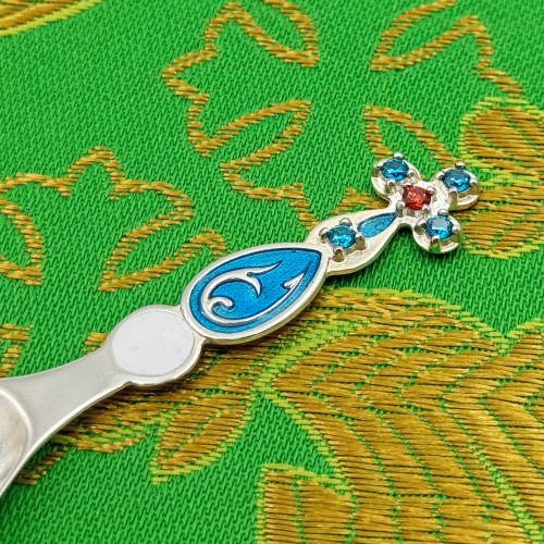 2.7.0082лэ Лжица малая латунная в серебрении фото 3