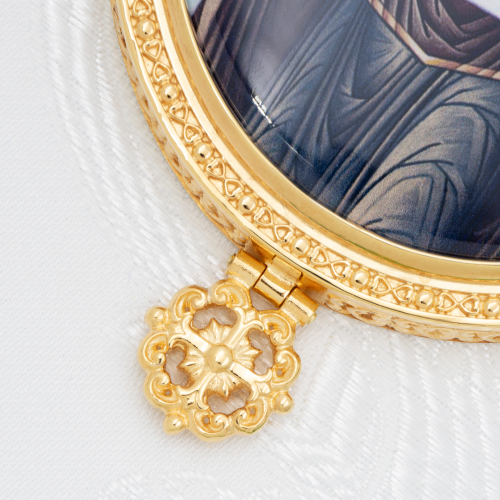 2.7.2487лп-2/41лп Панагия латунная в позолоте фото 4