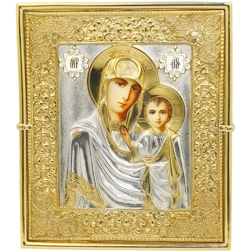 2.14.0182лф Икона настенная латунная - Богородица Казанская 2.14.0182лф Икона настенная латунная - Богородица Казанская