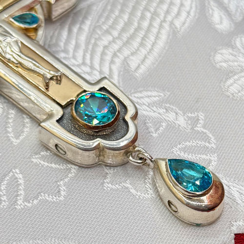 2.10.0575лфр/1лп Крест наперсный в серебрении фото 4 2.10.0575лфр/1лп Крест наперсный в серебрении фото 4