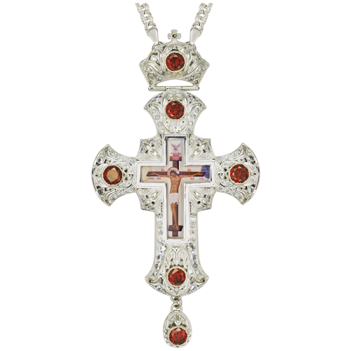 2.10.0153л-2/1л Крест латунный со вставками и цепью 2.10.0153л-2/1л Крест латунный со вставками и цепью