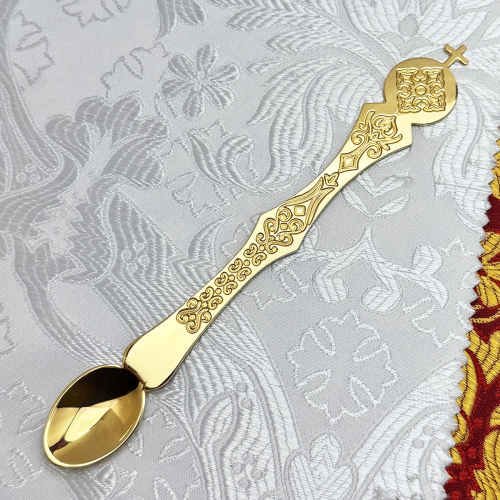 2.7.0048лп Лжица латунная из набора для причащения болящих 2.7.0048лп Лжица латунная из набора для причащения болящих