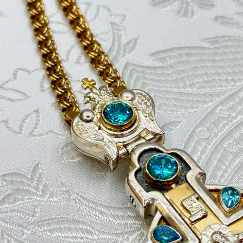 2.10.0575лфр/1лп Крест наперсный в серебрении фото 6 2.10.0575лфр/1лп Крест наперсный в серебрении фото 6