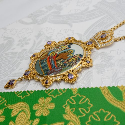 2.10.0285лп-2/1лп Крест наперсный в позолоте с цепью фото 2 2.10.0285лп-2/1лп Крест наперсный в позолоте с цепью фото 2