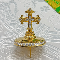 2.7.2617лп Крест на митру латунный в позолоте