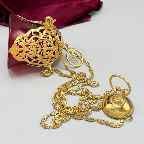 2.7.2117лп/202лп Лампада подвесная в позолоте фото 2