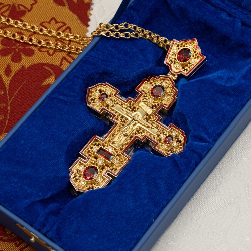 2.10.0627лпэ/1лп Крест наперсный в позолоте фото 3