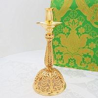 2.7.0944лп Подсвечник латунный в позолоте