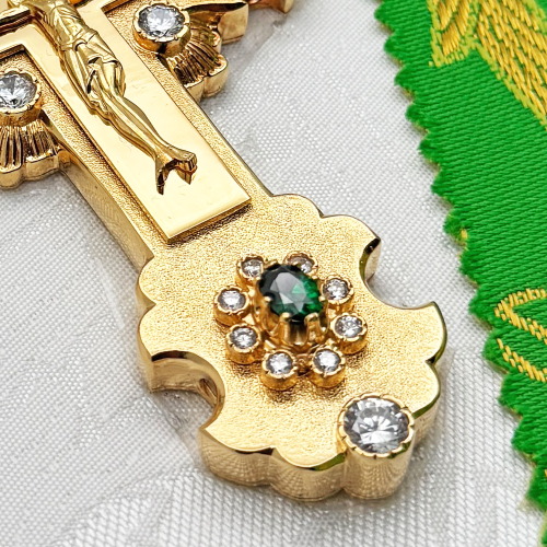 2.10.0632лп/1лп Крест наперсный в позолоте фото 5