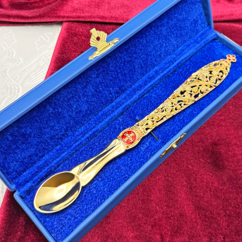 2.7.0724лп Лжица латунная в позолоте фото 3 2.7.0724лп Лжица латунная в позолоте фото 3